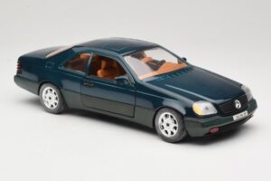 Mercedes 600 SEC C140 Verde Majorette 1:18 4418 Metal - imaginea 6 din 8