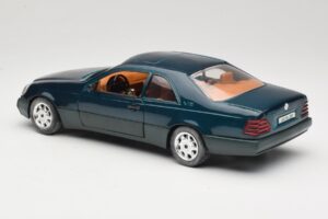 Mercedes 600 SEC C140 Verde Majorette 1:18 4418 Metal - imaginea 7 din 8
