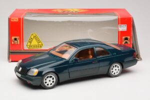 Mercedes 600 SEC C140 Verde Majorette 1:18 4418 Metal - imaginea 8 din 8