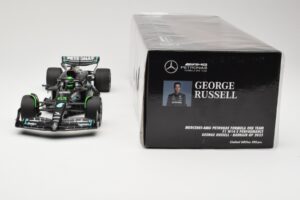 Mercedes AMG Petronas W14 E Performance #63 G. Russell Bahrain GP 2023 Minichamps 1:18 110230163 Metal - imaginea 6 din 6