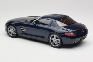 Mercedes SLS AMG C197 Blue Metallic Minichamps 1:18 180039021 Metal - imaginea 7 din 8