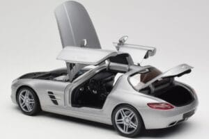 Mercedes AMG SLS C197 Grey Metallic Minichamps 1:18 100039025 Metal - imaginea 5 din 8
