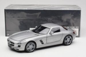 Mercedes AMG SLS C197 Grey Metallic Minichamps 1:18 100039025 Metal - imaginea 8 din 8
