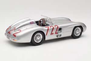 Mercedes 300 SLR W196S #722 S. Moss / D. Jenkinson Mille Miglia Winner 1955 Maisto 1:18 536887 Metal - imaginea 3 din 8