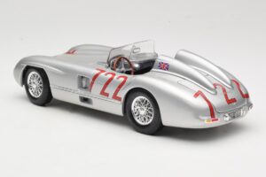 Mercedes 300 SLR W196S #722 S. Moss / D. Jenkinson Mille Miglia Winner 1955 Maisto 1:18 536887 Metal - imaginea 7 din 8