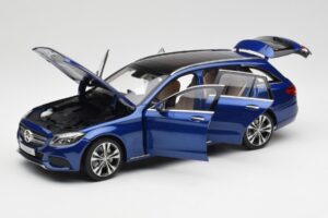 Mercedes C-Class S205 T-Modell Brilliant Albastru Metalic Norev 1:18 B66960257 Metal - imaginea 2 din 8