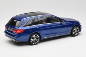 Mercedes C-Class S205 T-Modell Brilliant Albastru Metalic Norev 1:18 B66960257 Metal - imaginea 3 din 8