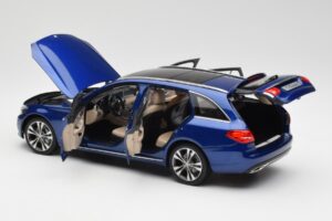 Mercedes C-Class S205 T-Modell Brilliant Albastru Metalic Norev 1:18 B66960257 Metal - imaginea 5 din 8