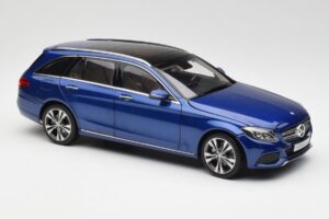 Mercedes C-Class S205 T-Modell Brilliant Albastru Metalic Norev 1:18 B66960257 Metal - imaginea 6 din 8