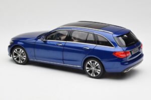 Mercedes C-Class S205 T-Modell Brilliant Albastru Metalic Norev 1:18 B66960257 Metal - imaginea 7 din 8