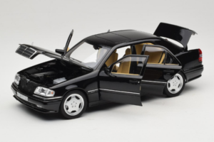 Mercedes C36 AMG W202 Obsidian Black Metallic Norev 1:18 183381 Metal - imaginea 2 din 8