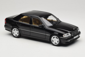 Mercedes C36 AMG W202 Obsidian Black Metallic Norev 1:18 183381 Metal - imaginea 6 din 8