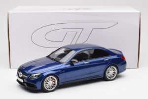 Mercedes AMG C63 S W205 Albastru GT Spirit 1:18 ZM044 Rășină - imaginea 6 din 6