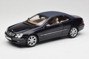 Mercedes CLK 500 W209 Cabriolet Albastru Închis Metalizat Kyosho 1:18 B66962174 Metal - imaginea 3 din 9
