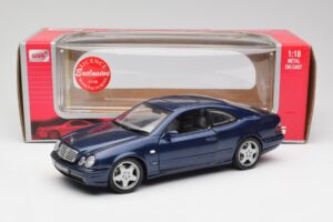 Mercedes CLK 55 AMG C209 Albastru Metalizat Anson 1:18 30343 Metal - imaginea 8 din 8