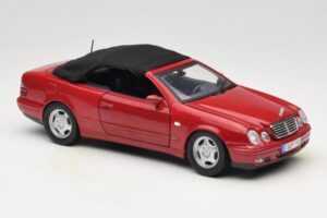 Mercedes CLK A208 Cabriolet Roșu Anson 1:18 30338 Metal - imaginea 6 din 8