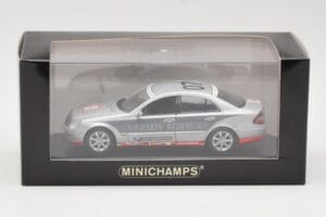 Mercedes E-Class W211 #7 Team AutoBild Paris-Beijing 2006 Replacement Box Minichamps 1:43 MB001 Metal - imaginea 4 din 4