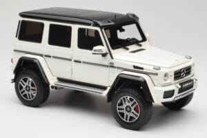 Mercedes G 63 AMG 4x4 Squared Polar White Almost Real 1:18 820203 Metal - imaginea 6 din 8