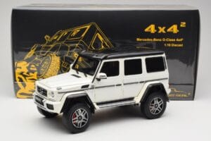 Mercedes G 63 AMG 4x4 Squared Polar White Almost Real 1:18 820203 Metal - imaginea 8 din 8