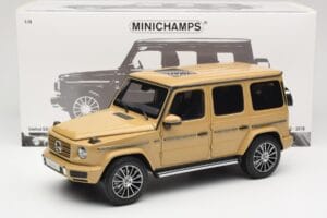 Mercedes G-Class G 500 W463A Solarbeam Yellow Metallic Minichamps 1:18 113037108 Metal - imaginea 8 din 8