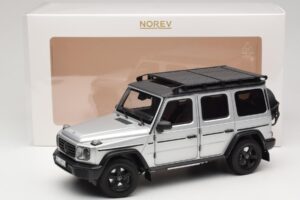 Mercedes G-Class W463 Iridium Silver Norev 1:18 183030 Metal - imaginea 8 din 8