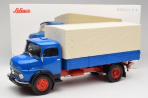 Mercedes L911 Albastru Schuco 1:18 450044800 Metal - imaginea 8 din 8
