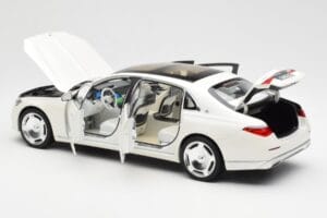 Mercedes Maybach S680 4Matic X223 Diamond Alb Norev 1:18 183918 Metal - imaginea 5 din 8