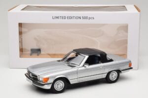 Mercedes R107 380 SL Argintiu Norev 1:18 183725 Metal - imaginea 8 din 8