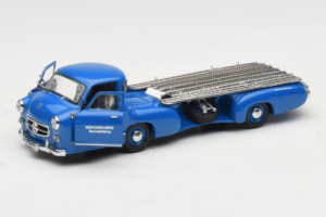 Mercedes Renntransporter Blue Wonder CMC 1:43 M-036K Metal - imaginea 2 din 8