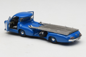 Mercedes Renntransporter Blue Wonder CMC 1:43 M-036K Metal - imaginea 5 din 8