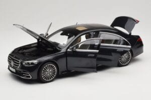 Mercedes S-Class W223 AMG Line Anthracite Blue Norev 1:18 183800 Metal - imaginea 2 din 8