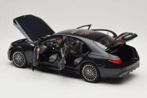 Mercedes S-Class W223 AMG Line Anthracite Blue Norev 1:18 183800 Metal - imaginea 5 din 8
