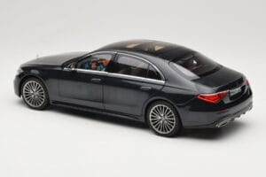 Mercedes S-Class W223 AMG Line Anthracite Blue Norev 1:18 183800 Metal - imaginea 7 din 8