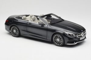 Mercedes S-Class Cabriolet A217 Magnetite Negru Metalic Norev 1:18 B66960354 Metal - imaginea 6 din 8