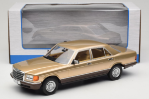 Mercedes S-Class W126 Metallic Beige MCG 1:18 MCG18548 Metal - imaginea 6 din 6