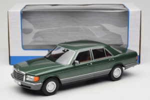 Mercedes S-Class W126 Metallic Green MCG 1:18 MCG18549 Metal - imaginea 6 din 6