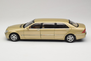 Mercedes S-Class W220 Pullman Gold Metallic Sun Star 1:18 4113 Metal - imaginea 4 din 8