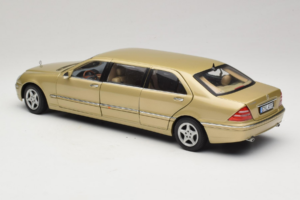 Mercedes S-Class W220 Pullman Gold Metallic Sun Star 1:18 4113 Metal - imaginea 7 din 8