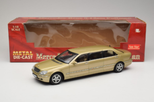 Mercedes S-Class W220 Pullman Gold Metallic Sun Star 1:18 4113 Metal - imaginea 8 din 8