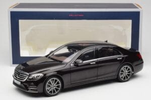 Mercedes S-Class W222 AMG Line Ruby Negru Metallic Norev 1:18 183483 Metal - imaginea 8 din 8