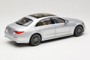 Mercedes S-Class W223 AMG Line Brilliant Silver Norev 1:18 183805 Metal - imaginea 3 din 8