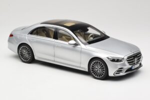 Mercedes S-Class W223 AMG Line Brilliant Silver Norev 1:18 183805 Metal - imaginea 6 din 8