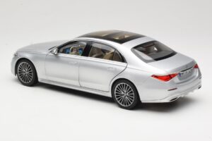 Mercedes S-Class W223 AMG Line Brilliant Silver Norev 1:18 183805 Metal - imaginea 7 din 8