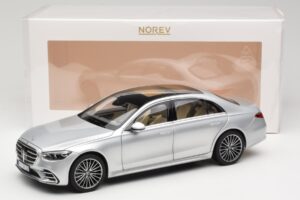 Mercedes S-Class W223 AMG Line Brilliant Silver Norev 1:18 183805 Metal - imaginea 8 din 8