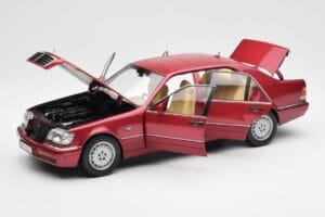 Mercedes S500 W140 Roșu Metallic Norev 1:18 183579 Metal - imaginea 2 din 8