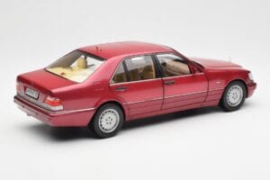Mercedes S500 W140 Roșu Metallic Norev 1:18 183579 Metal - imaginea 3 din 8
