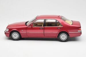 Mercedes S500 W140 Roșu Metallic Norev 1:18 183579 Metal - imaginea 4 din 8