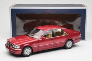 Mercedes S500 W140 Roșu Metallic Norev 1:18 183579 Metal - imaginea 8 din 8
