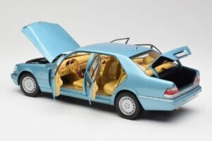Mercedes S500 W140 Turcoaz Metalizat Norev 1:18 183561 Metal - imaginea 5 din 8