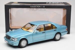 Mercedes S500 W140 Turcoaz Metalizat Norev 1:18 183561 Metal - imaginea 8 din 8